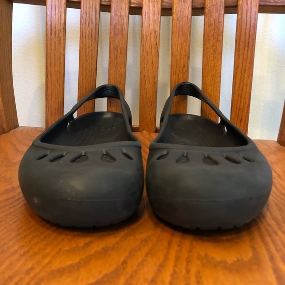 Crocs Malindi Black Flats/Sandals, Size 11 - Picture 3 of 7